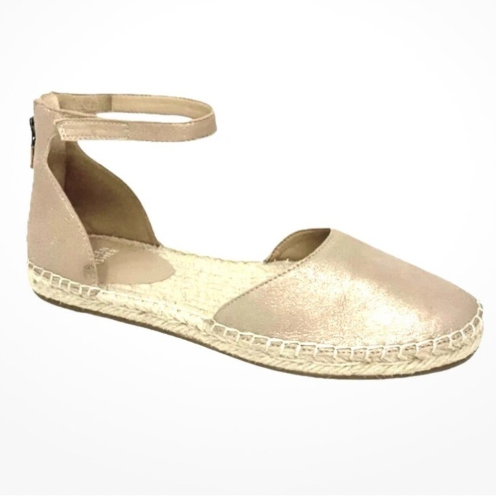 EILEEN FISHER | NEW Woman's Lala Gold Metallic‎ Espadrille Flat Sandals, Size 11
